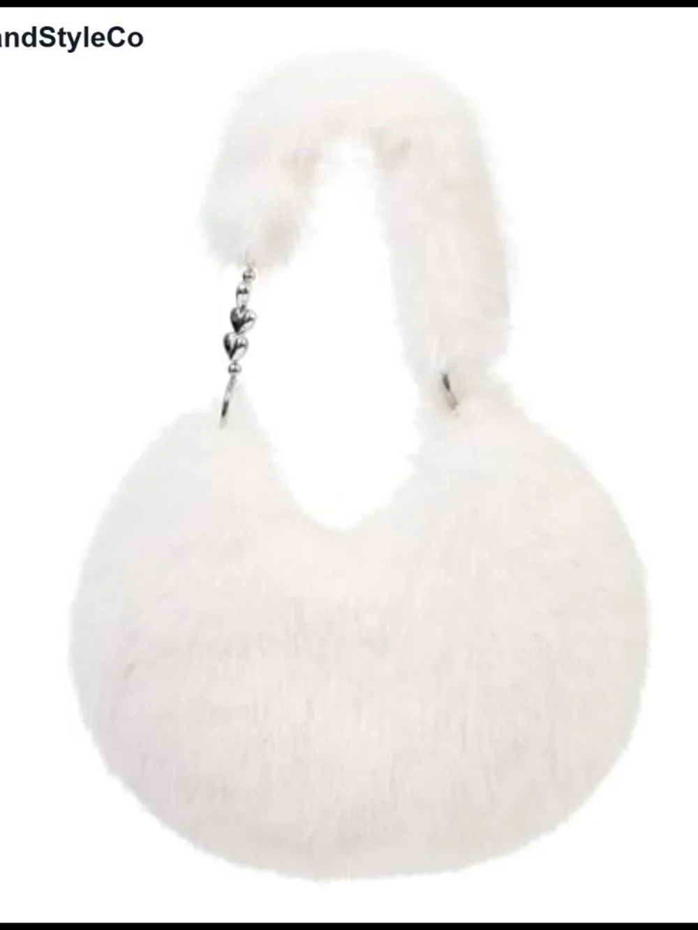 Faux Fur Plush Shoulder Bag Y2K Cute Fuzzy Purse Handbag